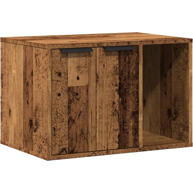 vidaXL Katzenklo Altholz-Optik 60x40x40 cm Holzwerkstoff 857731 – Bild 2