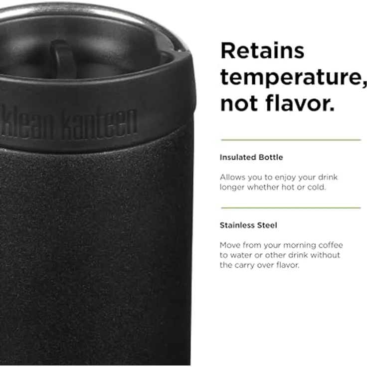Klean Kanteen Tkwide Schlaufenkappe, Black, Auslaufsicher, austauschbar, Low-Profile-Design – Bild 4
