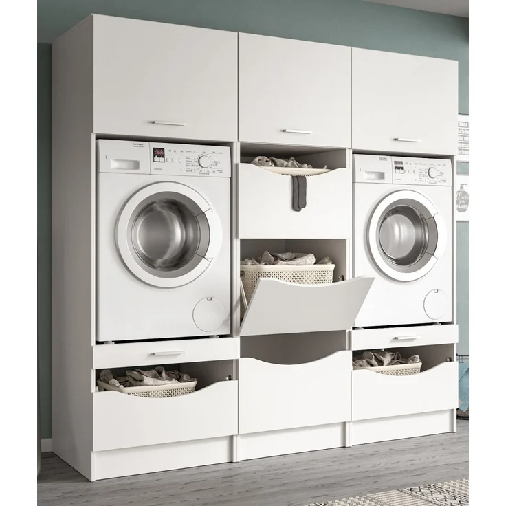 Waschmaschinenumbau Set Flexy in weiß 192 x 196 cm – Bild 5