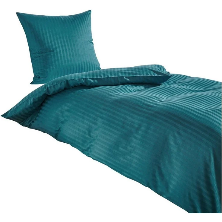 TRAUMSCHLAF Bettwäsche Stripe, Mako Satin, 3 teilig, hochwertige Satin Bettwäsche – Bild 4
