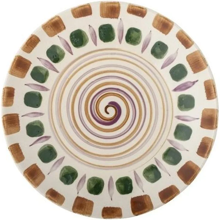 Bloomingville Teller Shama Steingut Grün/Lila/Braun (27 cm) 82060434