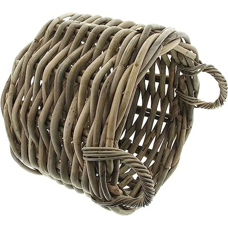 großer Rattankorb "Rustikal" Ø 50 cm, Rattan Aufbewahrungskorb, Brennholzkorb, Spielzeugkorb, Übertopf – Bild 5