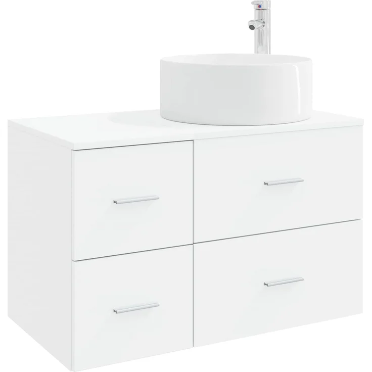 vidaXL Badezimmerschrank-Set 2 stk. Weiß 79,5 x 44,5 x 80 cm 3404008 – Bild 2