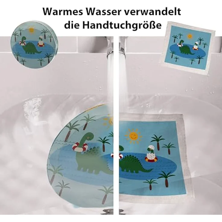 CEPEWA Handtuch Magisches Handtuch 72er Set Display 6 Motive 30x30cm Baumwolle Tuch – Bild 9
