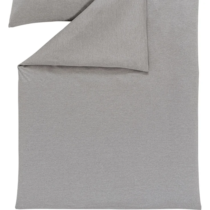 Estella Bettwäsche Takoma 6873 810 Grau Mako Interlock Jersey 200 x 200 + 2x 80 x 80 cm – Bild 3