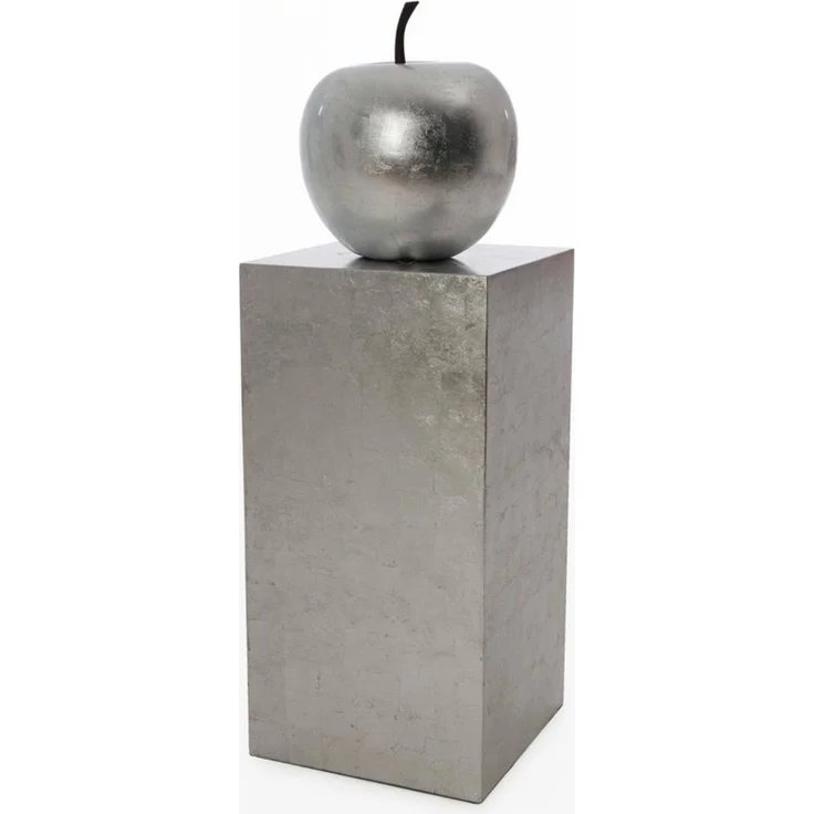 VIVANNO Blumenständer Fiberglas PODEST Säule - Blattsilber Blattoptik Hochglanz (1 St), 30x30x60 cm – Bild 2