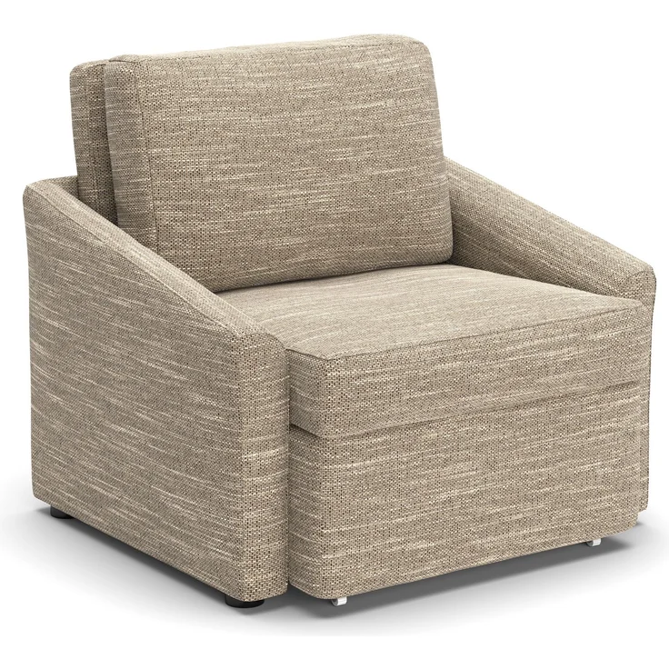 DOMO. collection Sessel Relax Box, Polstersessel mit Boxspringfederung und Schlaffunktion, Armsessel, Cocktailsessel, Loungesessel, 108 x 96 x 86 cm (BxTxH), braun-beige – Bild 2