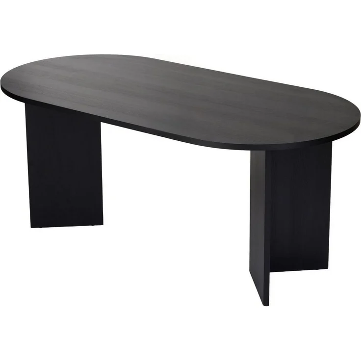 Elegant Black Dining Table, 180 x 89.5 x 75 cm | 100% Melamine Coated Particle Board, 25 mm Thickness | Perfect for Modern Dining Spaces – Bild 5