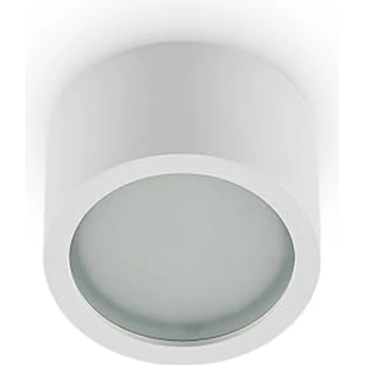 Arcchio Downlights Nieva, moderne 1-flammige Deckenleuchte aus weißem Aluminium mit GX53 Fassung, Einbauleuchte für Flur und Wohnräume
