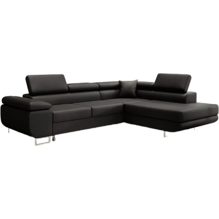 Luxusbetten24 Schlafsofa Designer Sofa Aston Kunstleder, mit Stauraum und Schlaffunktion