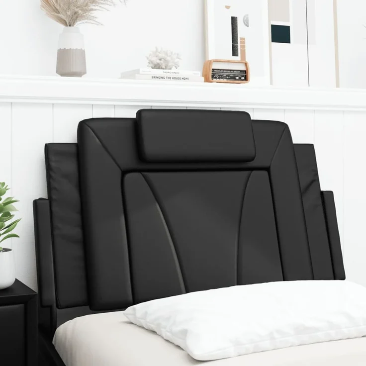 vidaXL Kopfteil-Kissen Schwarz 80 cm Kunstleder 374760 – Bild 4