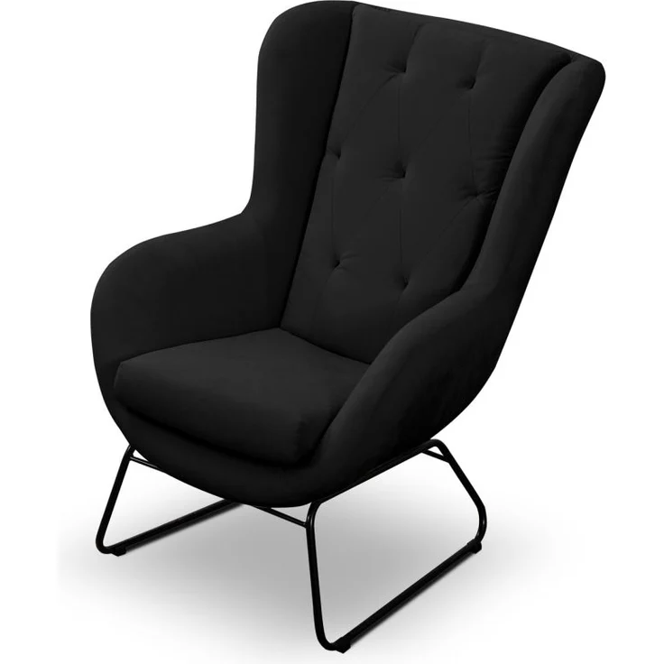 Sessel Designersessel ARTEMIS in Stoff Kronos Schwarz – Bild 2