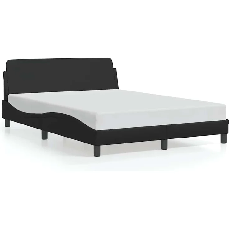 vidaXL Bettgestell "Dover" Schwarz 137x190 cm Kunstleder 373285 – Bild 2