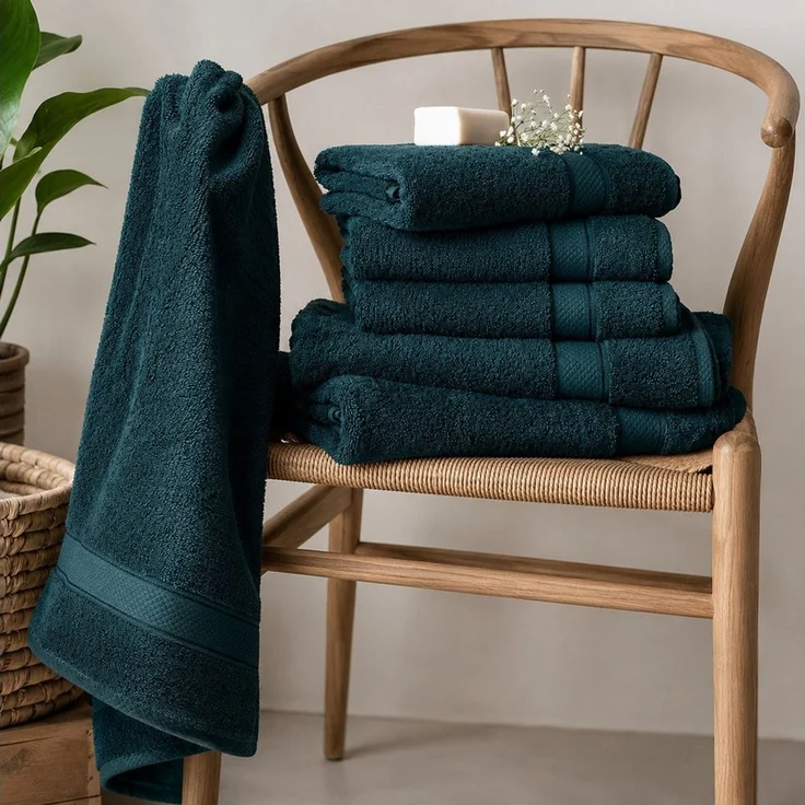 Komfortec Handtuch Set 4x Premium Badetuch Set - 70x140 cm, Frottee (4-St), 4x Handtuch-Set, 100% Baumwolle, mit Bordüre, Weich & Saugstark – Bild 4