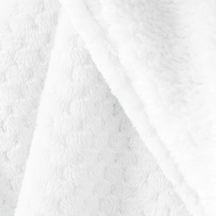 Wohndecke Kuscheldecke zarte Steppung Lammfelloptik, texpot – Bild 3