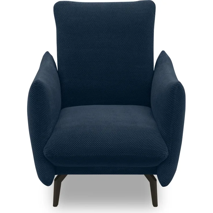DOMO. collection Sessel 700 003, Polstersessel, Rechteckig, Füße mit Filzgleitern, Armsessel, Polstergarnitur, 85 x 95 x 102 cm (BxTxH), blau