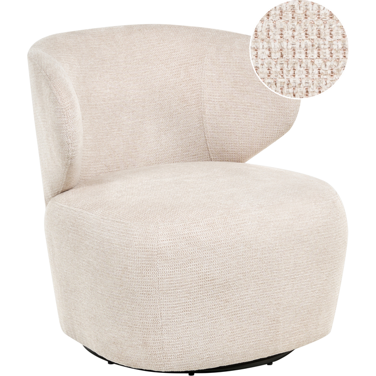 Drehsessel ALVDAL Stoff Hellbeige