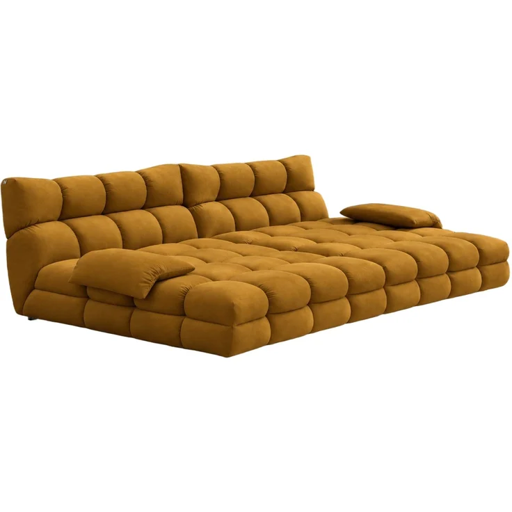 KAWOLA Big Sofa AMIA Stoff cognac 86 x 178 x 290 cm – Bild 3