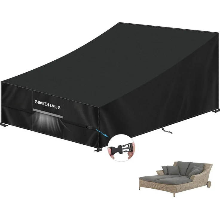Liegenabdeckung wasserdicht Doppelliege 420D Oxford 205x130x40 90cm – Bild 1