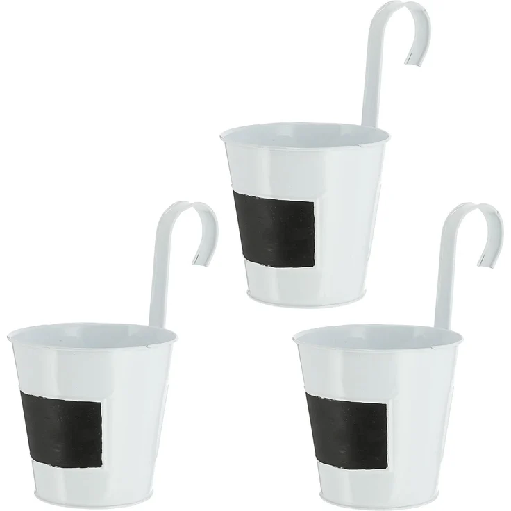CEPEWA Übertopf Übertopf 3er Set weiß Ø15cm H15cm Kräutertopf (3 St) – Bild 6