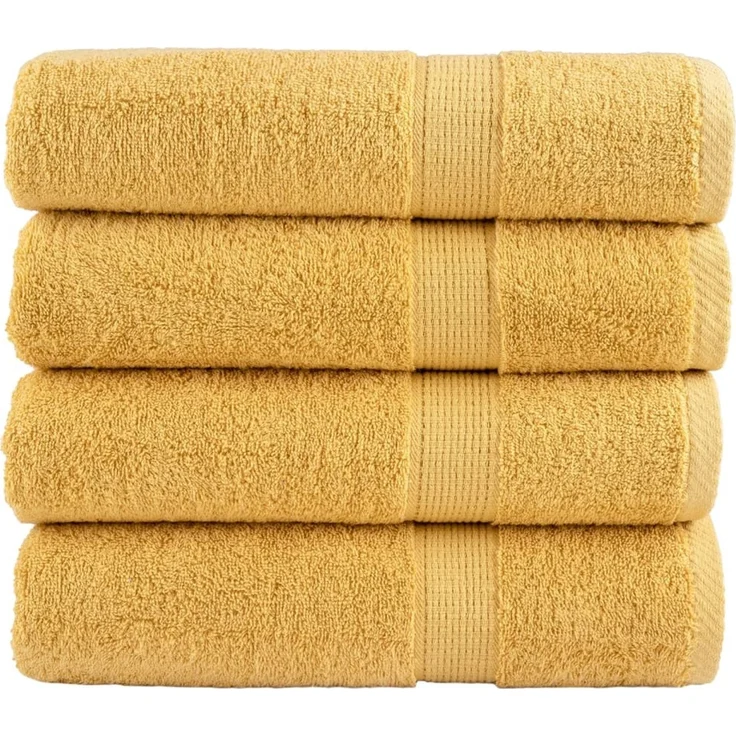 vidaXL Premium Badetücher SOLUND 4 Stk. Gold 100x150 cm 600 g/m² 137288 – Bild 1