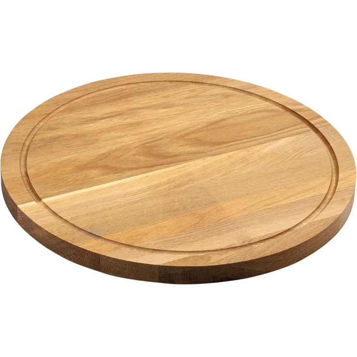 3er Set Schneide- / Servierbrett, Eiche - Ø 40cm, Stärke 2,5cm – Bild 2