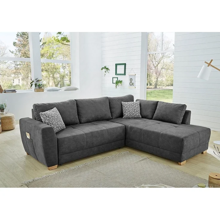 Jockenhöfer Gruppe Ecksofa Luzern L-Form, mit Bettfunktion und geräumigen Bettkasten – Bild 1