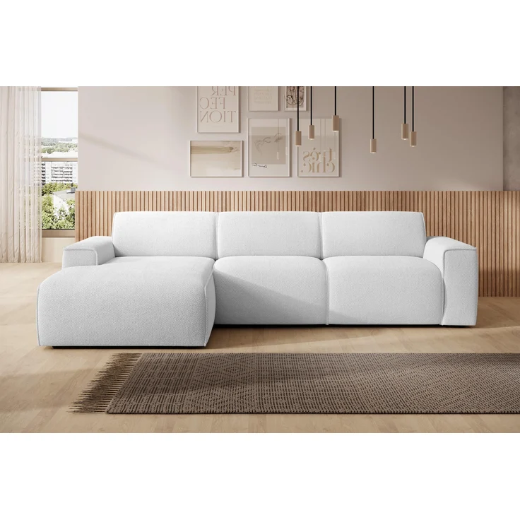 AX LIVING Couch Sofa L Form Didim mini Perlweiß 310 cm stilvoll L – Bild 2