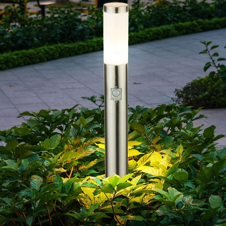 Moderne Außenlampe aus Edelstahl mit Bewegungsmelder – Bild 3
