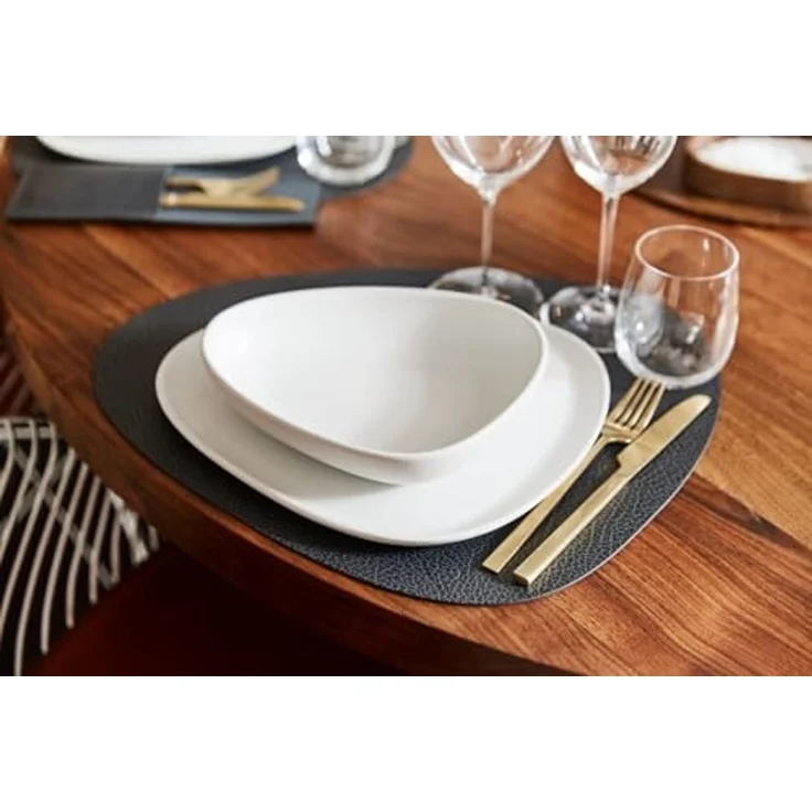 LIND DNA Table Mat Curve L 37x44 cm Hippo Black-Anthracite – Bild 5