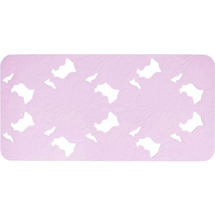 Lashuma Badematte Barocco, Höhe 5 mm, Kautschuk, rechteckig, Antirutschmatte Kautschuk, Wanneneinlage 72x36 cm – Bild 3