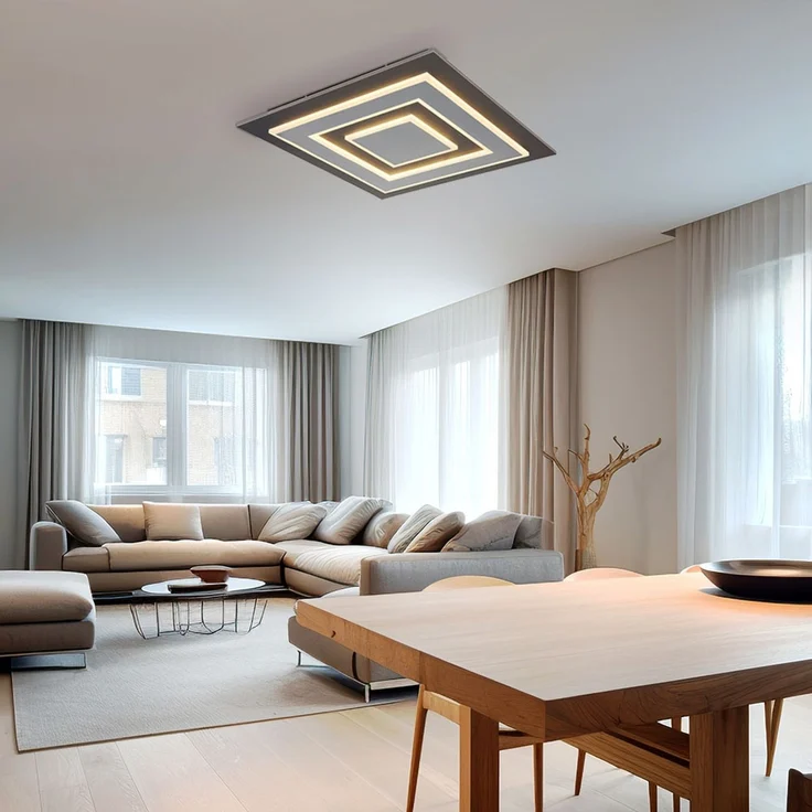 LED Deckenleuchte anthrazit, L 48 cm – Bild 3