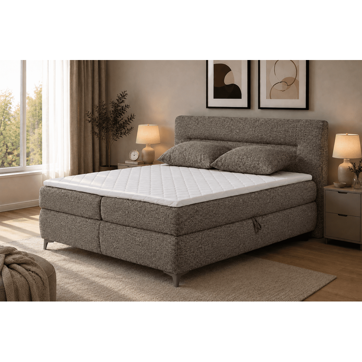 Boxbett Temora von ED Exciting Design 180x200 mit Bettkasten und Topper