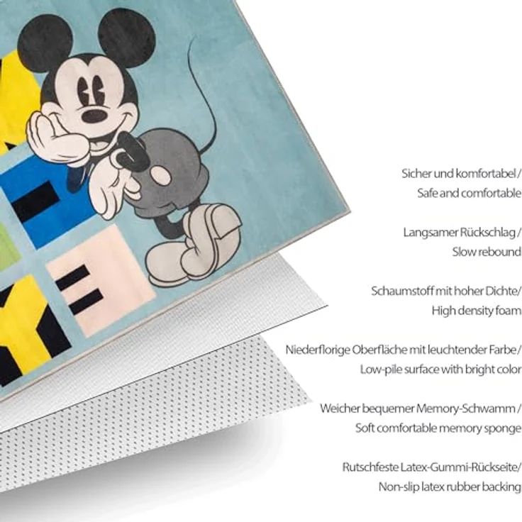 Disney Kinderteppich Disney Home - 80x120 cm - Spiderman, Cars, Frozen, Mickey, Minnie, Rechteckig, Höhe: 5 mm – Bild 7