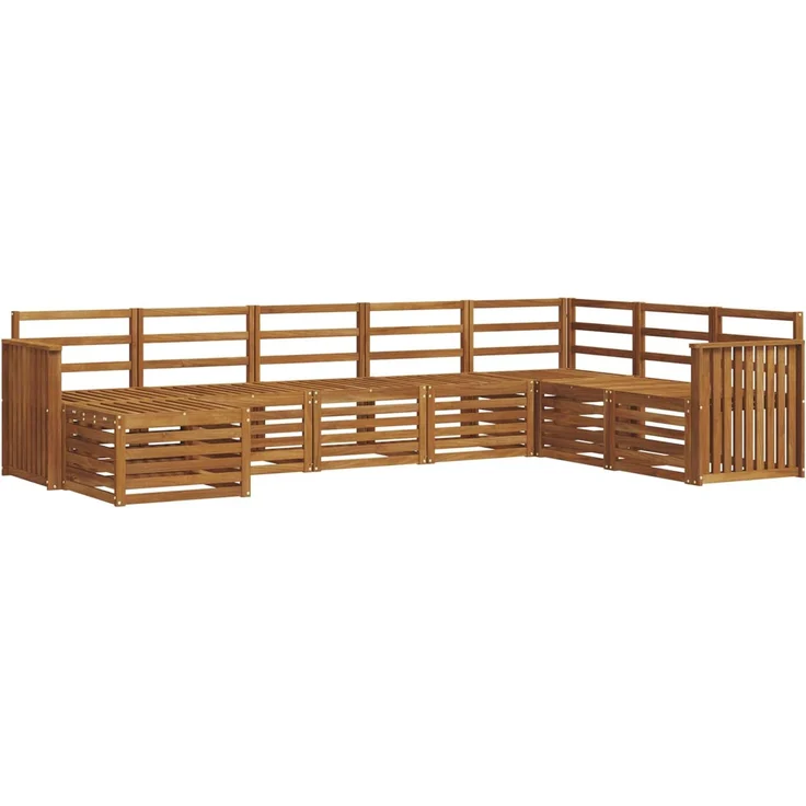 vidaXL Outdoor-Sofagarnitur 8 stk. 8-Sitzer Natur Massivholz Akazie 3375284 – Bild 2