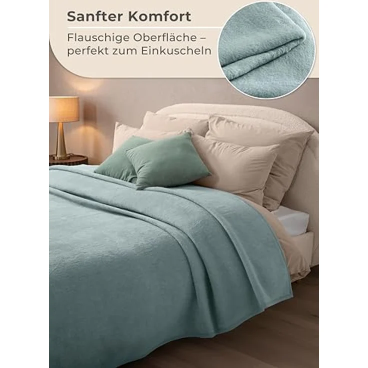 Wohndecke Wohndecke aus Baumwolle - Kuscheldecke, Baumwolldecke, Laynenburg, Decke als Sofa-decke, Couchdecke, Wolldecke aus Baumwollmix – Bild 4