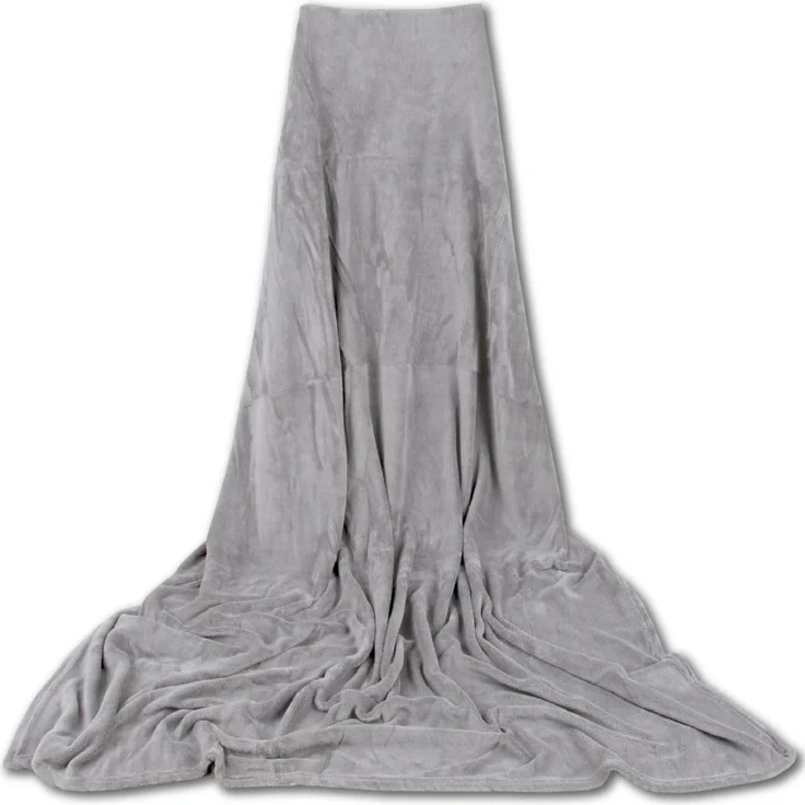 Kuscheldecke supersofte Tagesdecke vielseitig verwendbare Microfaser-Decke, flauschig und anschmiegsam in vielen verschiedenen modischen Farben erhältlich (hellgrau - silbergrau / 130x170 cm) – Bild 2