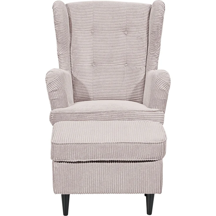 Ohrensessel >OSKAR< (Sessel und Hocker) in Flamingo - 78x102x98 (BxHxT) – Bild 3