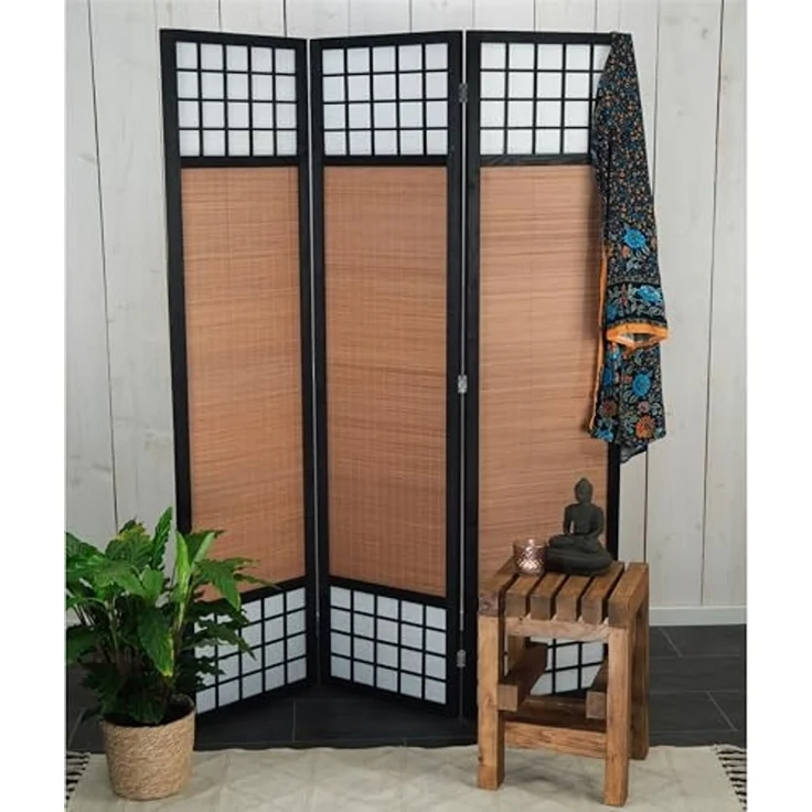 CREEDWOOD Paravent JAPANISCHER RAUMTEILER "OSAKA", 170x120 cm, 3-teilig, Shoji Paravent – Bild 3