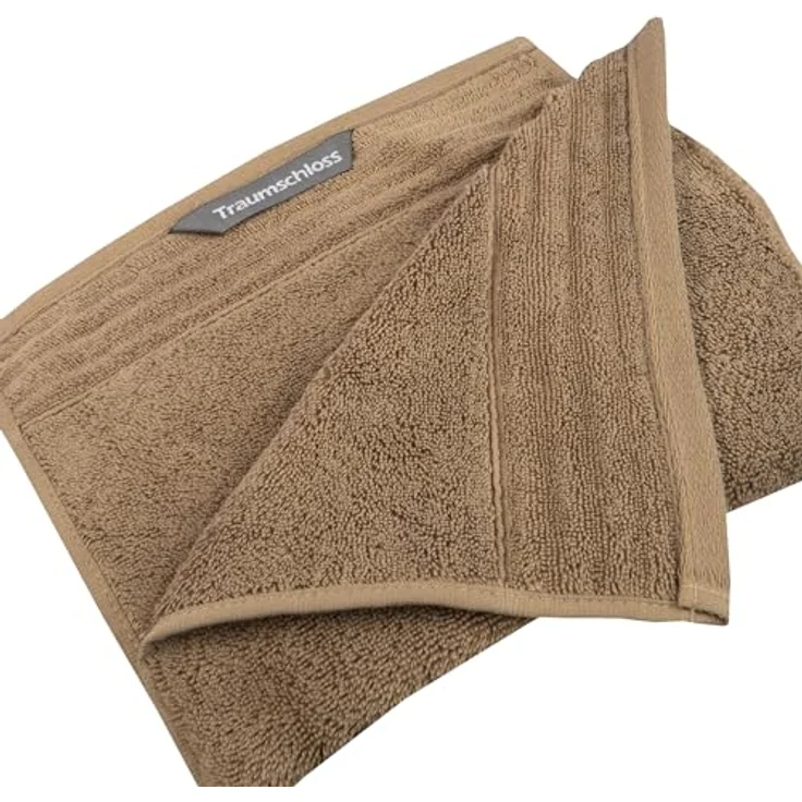 Traumschloss Gästehandtuch Premium-Line, Frottier (1-St), 100% amerikanische Supima Baumwolle mit 600g/m², Taupe – Bild 3