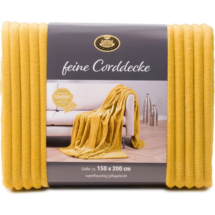 Wohndecke Feincord Kuscheldecke, Gözze, flauschig weich und wohlig warm – Bild 2