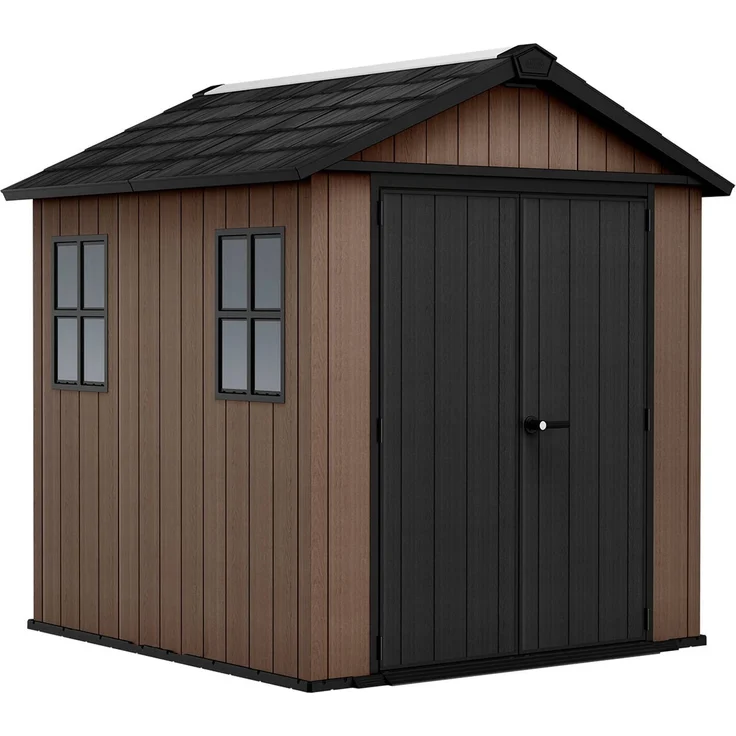 Dmora Gartenhaus Kincardine, Gartenhütte, Gartenhaus, Werkzeugschuppen, 230x224 h246 cm, Braun – Bild 1