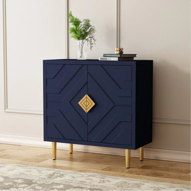 HOLTICO Sideboard Schrank für Wohnzimmer, Küche, Schlafzimmer (1 St), Kommode mit 2 Türen, Küchenschrank, Aufbewahrungsschrank – Bild 4