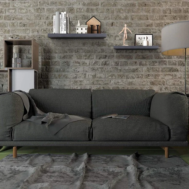 Woltu Wandregal, 4-tlg, Schweberegal für Deko Wandablagen aus MDF Holz – Bild 3