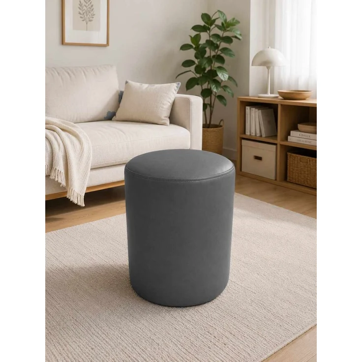 Hanah Home 'Az-Sln-01 - Grey' Pouffe, Grau, 40 x 45 x 40 cm – Bild 1