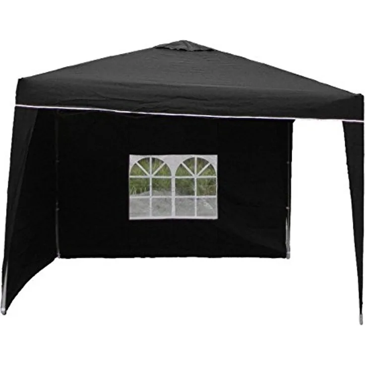 Alu Pavillon Faltpavillon 3x3m Gartenpavillon Gartenzelt Partyzelt Wasserabweisend Schwarz