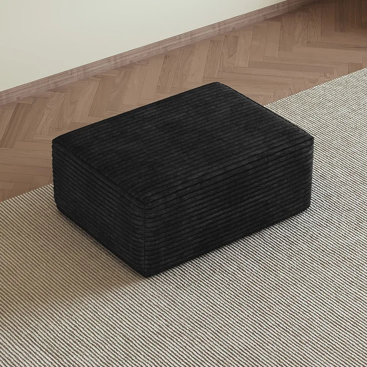 Y165-OTTOMAN-BLACK 1 ottoman Black--Schwarz--70x95x40cm--YOUDENOVA – Bild 2