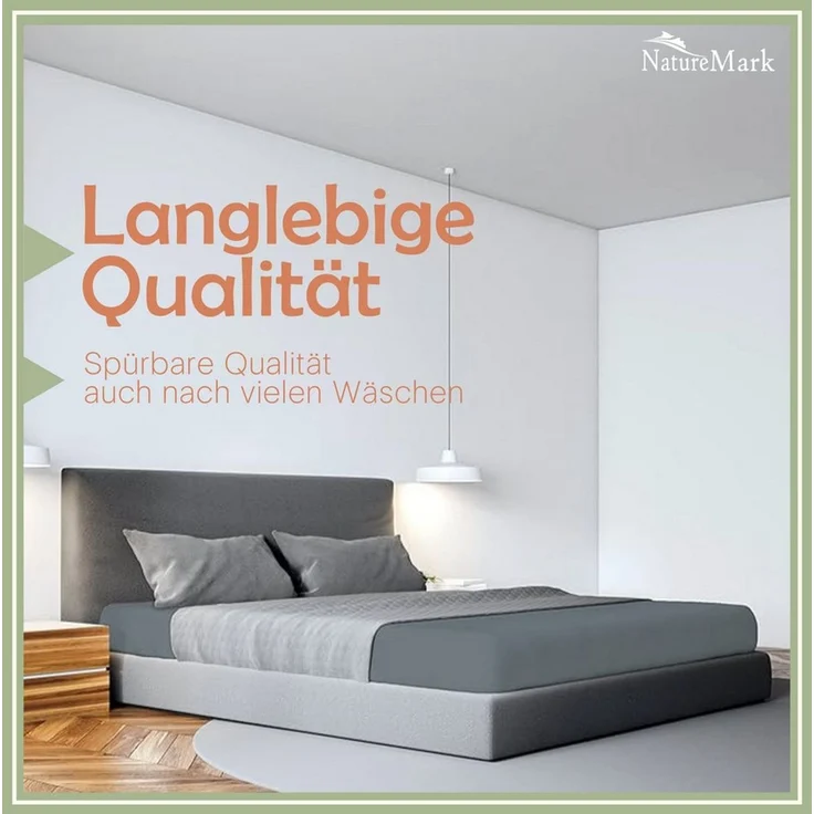 NatureMark Mikrofaser Spannbettlaken – weich, atmungsaktiv und pflegeleicht – hautfreundlich – 90x200 cm, Weiß – Bild 3