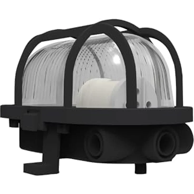 StarLicht LED Decken- und Wandleuchte E27, schwarz, IP44, 800 Lumen, 4000 Kelvin, blendfrei, für Innen- und Außenbereich – Bild 1