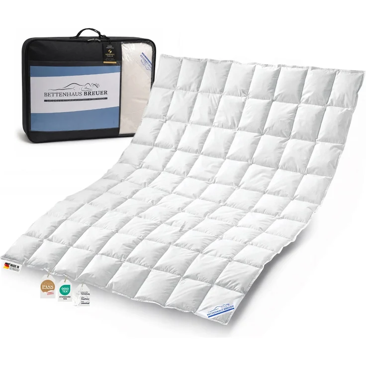 Daunenpass Sommer 100% Gänsedaunen Bettdecke Sommerdecke 240g 135x200 – Bild 1